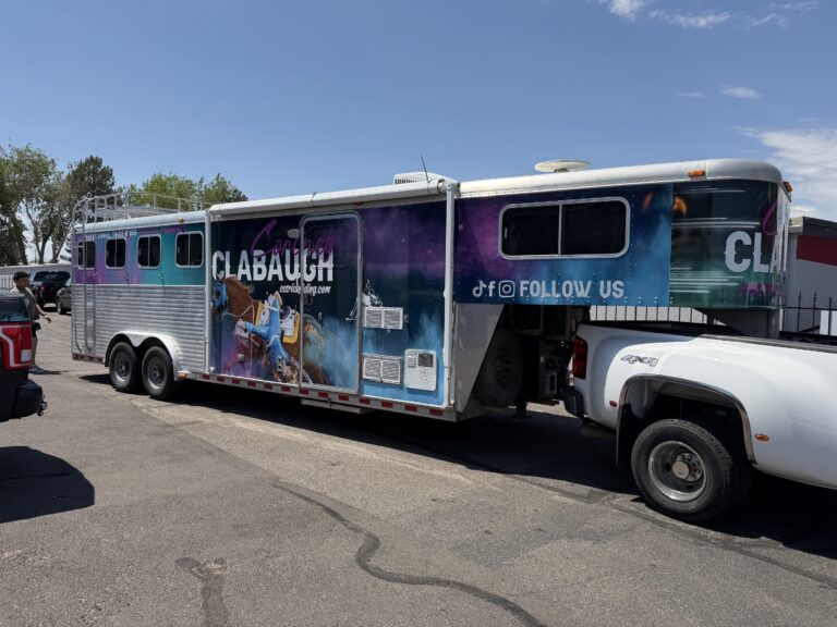 Custom Wrap on a Horse Trailer