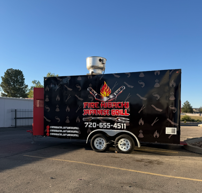 Custom Food Trailer Wrap for Hibachi Restaurant